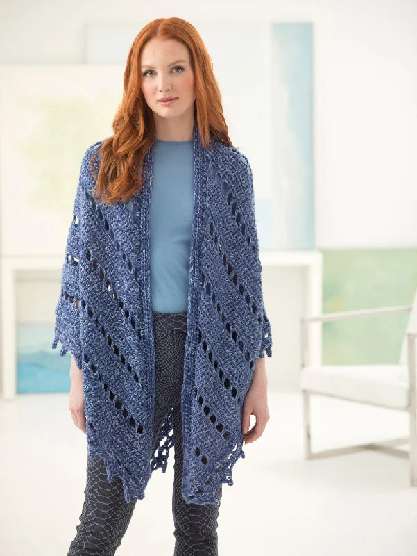 Everyday Eyelets Shawl (Crochet) Soft Cashmere Shawl Cape