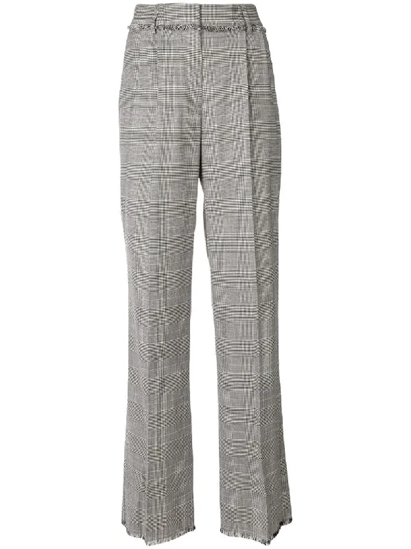 plaid flared tailored trousers Trousers Capri Summer