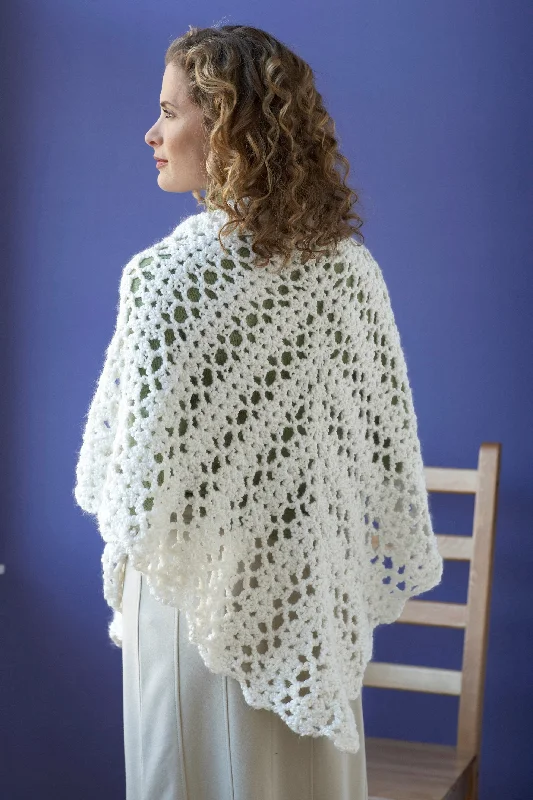 Bridal Shawl (Crochet) - Version 1 Comfortable Cotton Shawl Wrap