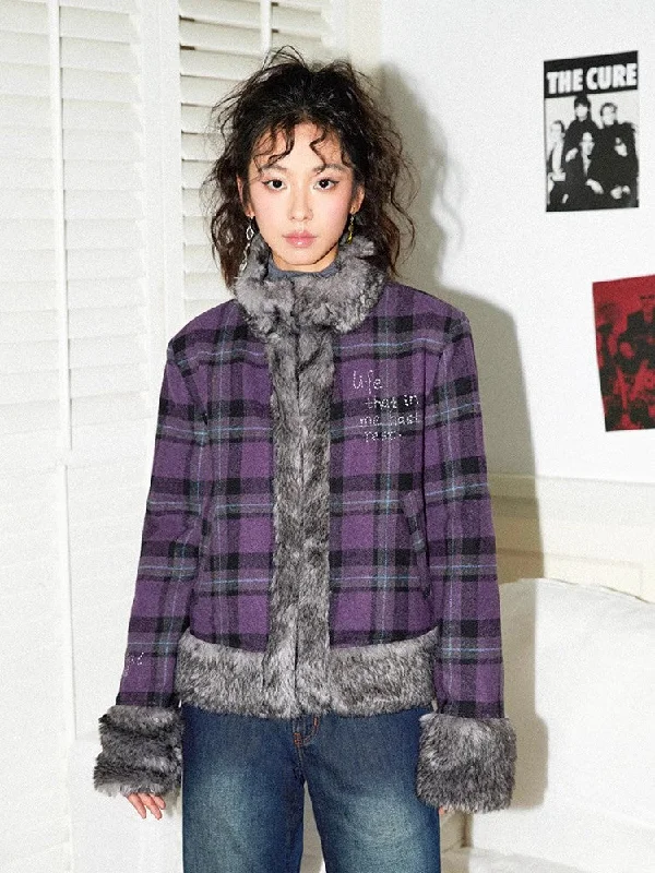 Plaid wool jacket【s0000011111】 Print Jacket Jacquard Jacket Patchwork Jacket