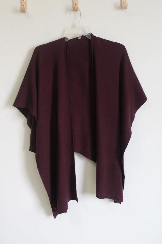 Lululemon Maroon Merino Wool Shawl | One Size Soft Cashmere Shawl Poncho