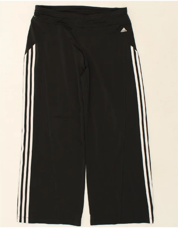 ADIDAS Womens Climacool Tracksuit Trousers UK 16 Large  Black Polyester Trousers Summer Linen