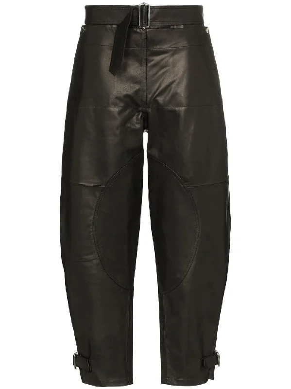 fold front belted utility trousers Trousers Spring Floral
