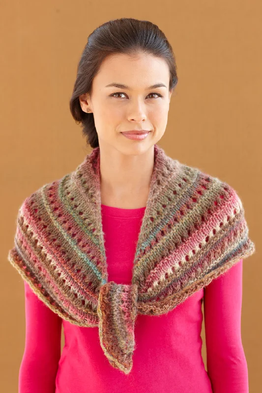 Rosy Glen Shawl Pattern (Knit) Soft Cashmere Shawl Poncho