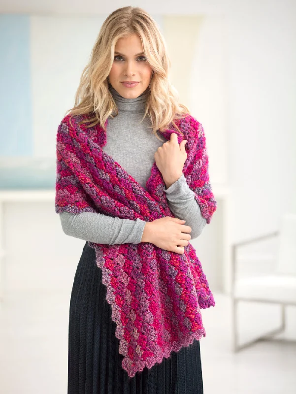 Gentle Wave Shawl (Crochet) Cozy Woolen Shawl Scarf