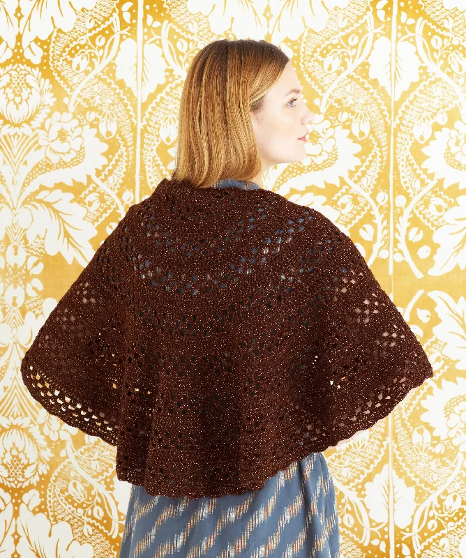 Lavish Lace Shawl (Crochet) Classic Shawl with Tassels