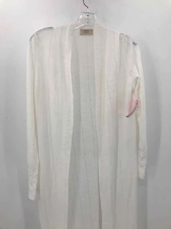 Pre-Owned 100% Capri Ivory Size XS Long Cardigan Sweater Bright Pastel Dark