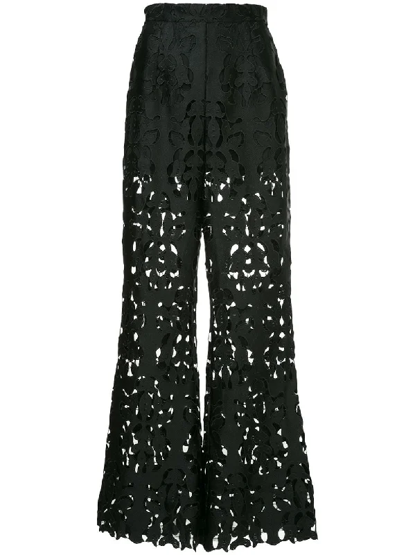 high waisted cut out trousers Trousers Floral Bohemian
