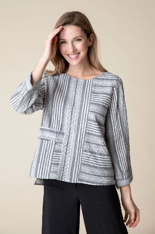 Habitat Stripes Pocket Pullover Cowl Neck Pullover
