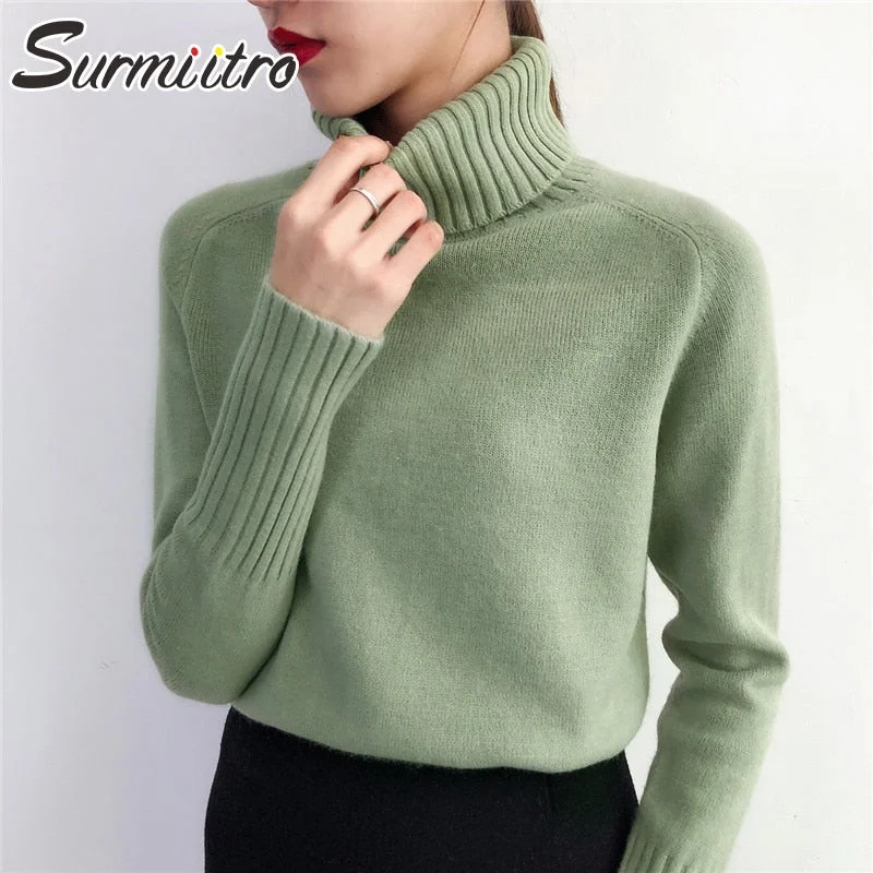 WILUXE Sweater Female 2019 Autumn Winter Cashmere Knitted Women Sweater And Pullover Female Tricot Jersey Jumper Pull Femme Chenille Fabric Brocade Fabric Lace Fabric