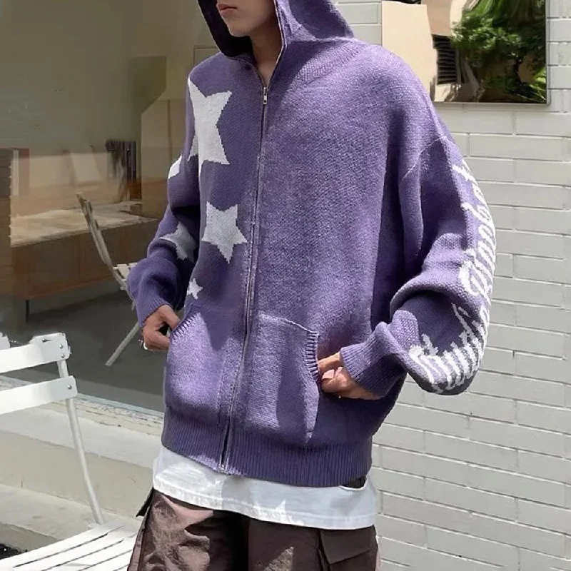 Advbridge Mens Cartoon Penguin Knitted Sweater Streetwear Harajuku Vintage Jumpers Pullover Women Autumn Cotton College Sweaters Unisex Mock Neck Pullover