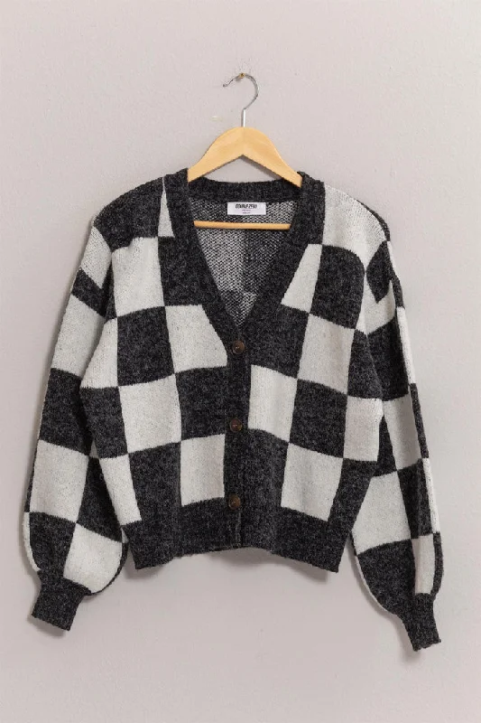 Dama Checkmate Sweater Boxy Sweater Fitted Sweater A-Line