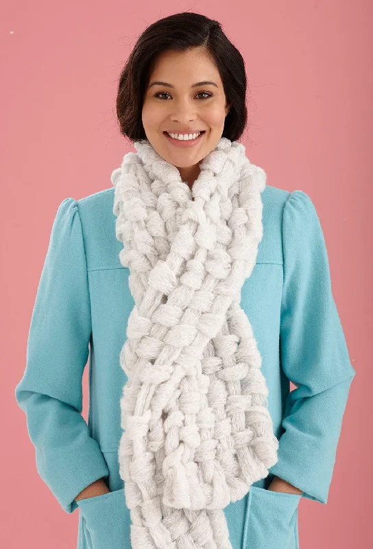 Bulky Woven Shawl Pattern (Loom-Weave) Elegant Wool Shawl Cape