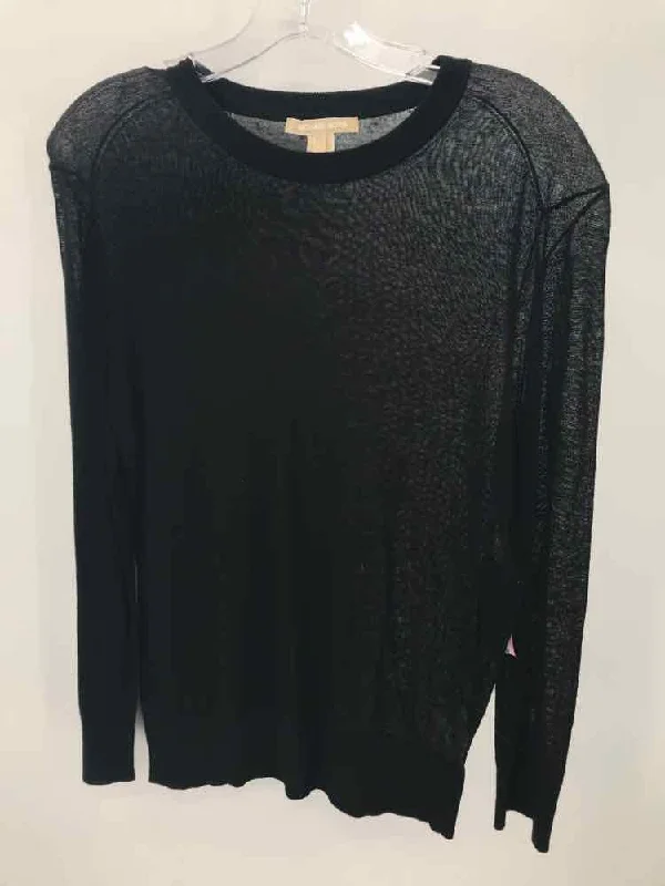 Pre-Owned Michael Kors Black Size Large Sweater Fleece Sweater Nylon Polyester