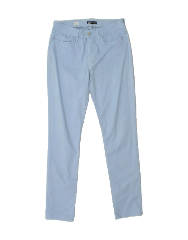 TOMMY HILFIGER Womens Milan RW Casual Trousers US 4 Small W26 L29 Blue Trousers Running Lightweight