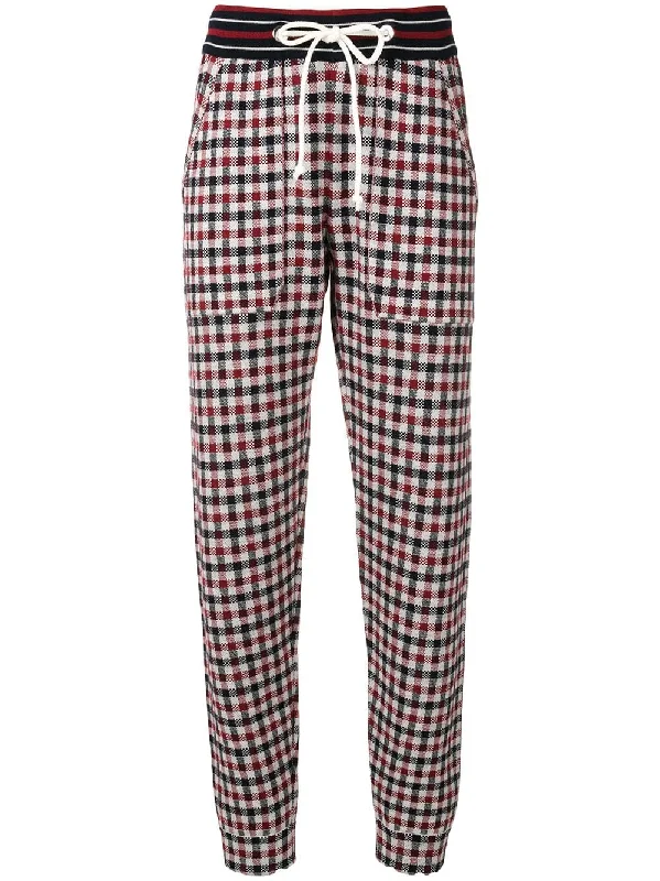 grid patterned trousers Trousers Exclusive Limited