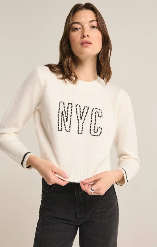 NYC Milan Sweater Ribbed Striped Patterned