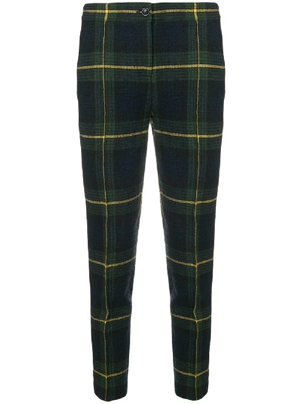 checked skinny trousers Trousers Palazzo Wide Leg