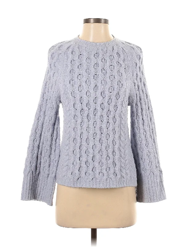 Pullover Sweater Ruffle Sleeve Feminine