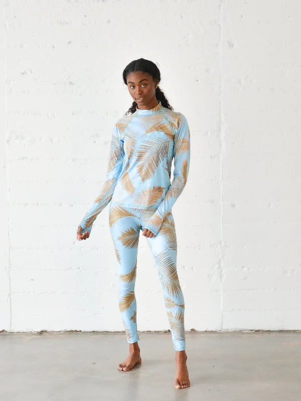 WOMEN'S PULLOVER RAGLAN - MISTY PALM Halter Neck Top
