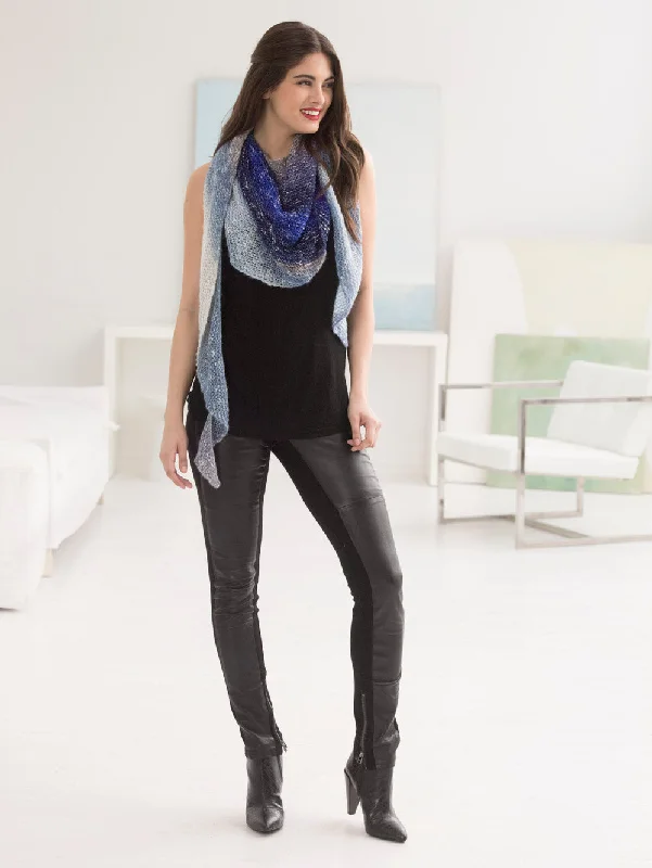 Easy Shaped Shawl (Knit) - Version 1 Elegant Pashmina Shawl Cape