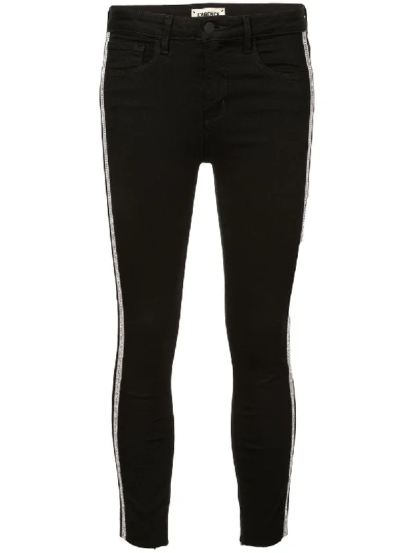 side tripe skinny trousers Trousers stylish elegant