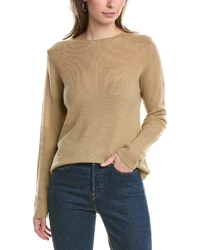 Vince Trimless Wool & Cashmere-Blend Sweater Handmade Hand-knitted Hand-woven