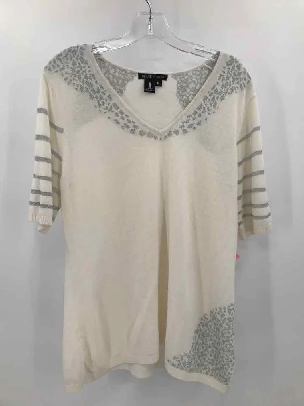 Pre-Owned Peace of Cloth Ivory Size Medium Sweater Elegant Classic Vintage