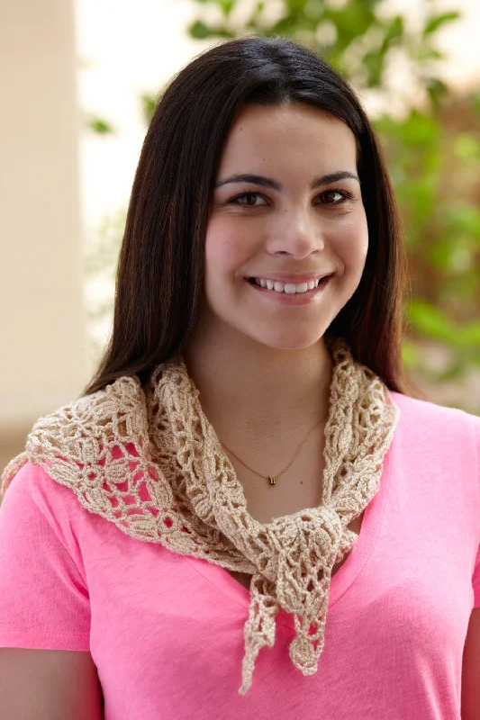 Glitter Motif Shawl Pattern (Crochet) Elegant Silk Shawl Wrap