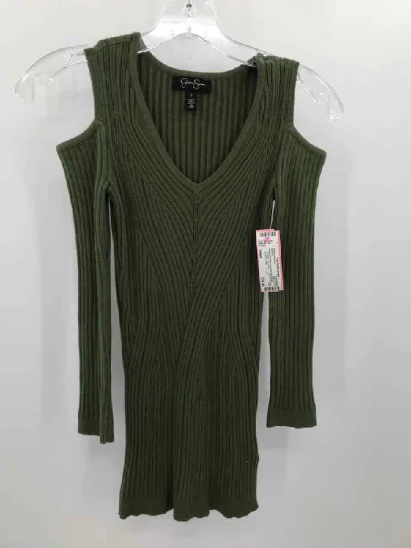 Pre-Owned Jessica Simpson Green Size Small Sweater Soft Cozy Warm