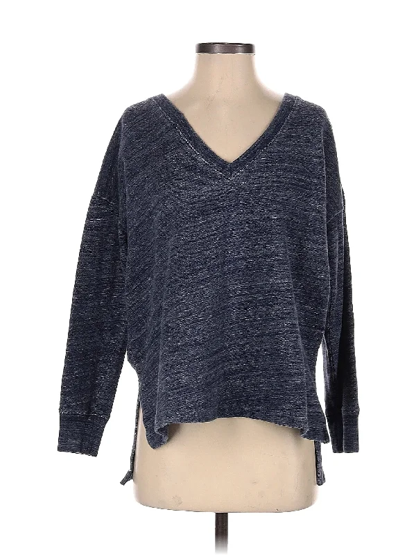 Pullover Sweater Faux Fur Trim