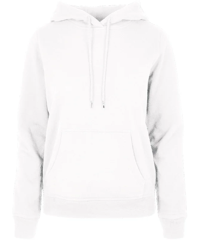 White - Women's basic hoodie Hoodie with High Neck Warm Protective