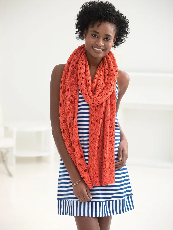 Graduated Eyelets Shawl (Knit) Fashionable Silk Shawl Wrap