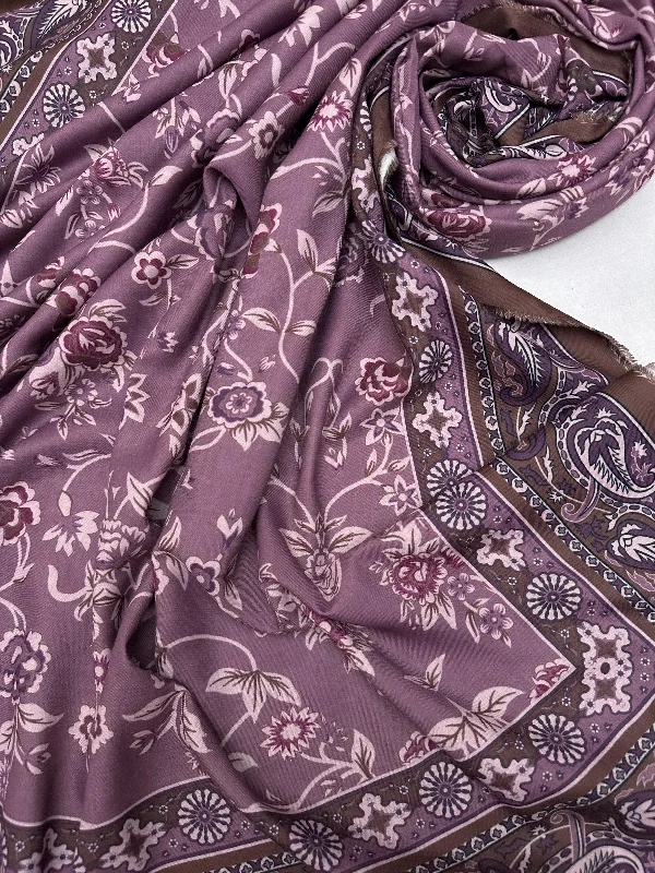 MD002 - Wool Printed Shawl Classic Wool Shawl Wrap