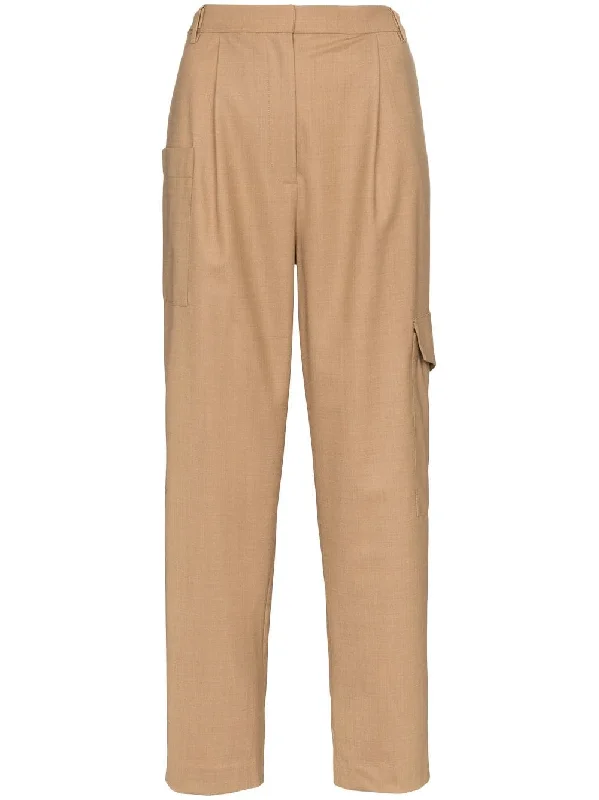 Tapered Straight Leg Trousers Trousers Brand Named