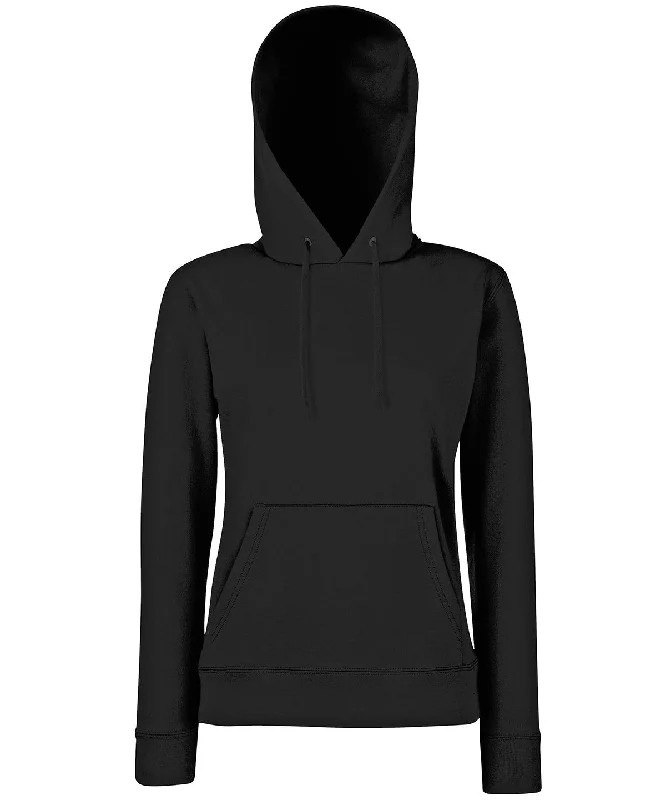 Black - Women's Classic 80/20 hooded sweatshirt Hoodie with Turtle Neck Cozy Winter