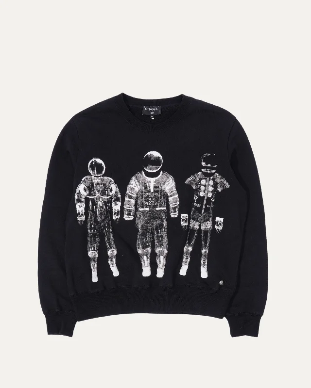 Astronaut Crewneck Sweatshirt Hoodie with Lining Warm Insulated