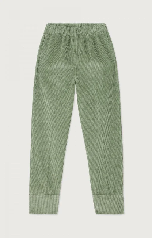 American Vintage Padow Cord Trousers - Vintage Shore Green Trousers versatile functional