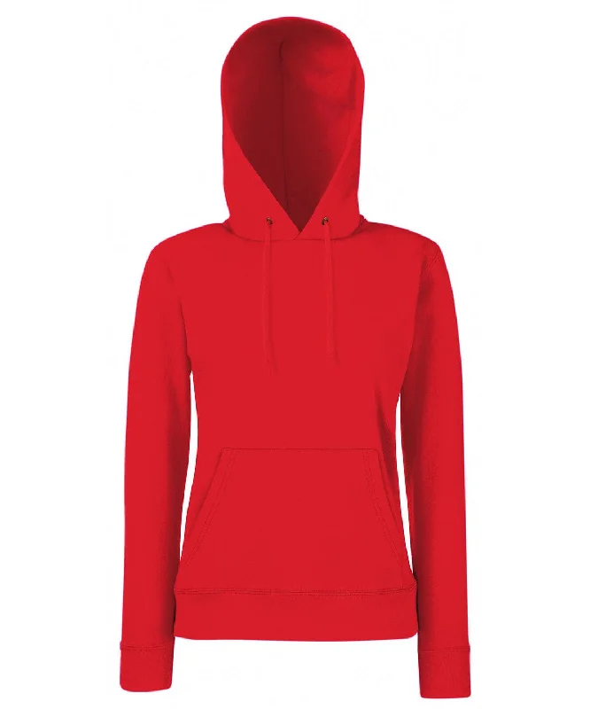 Red - Women's Classic 80/20 hooded sweatshirt Hoodie with Raglan Sleeves Sporty Comfortable