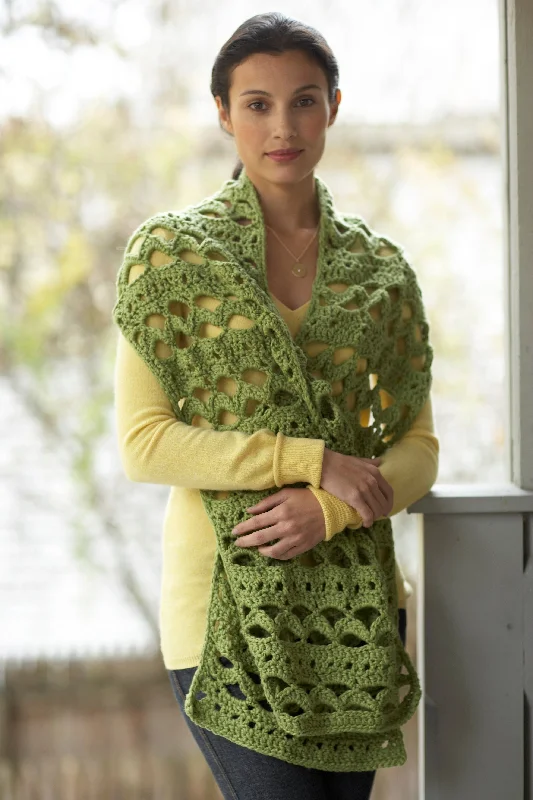Elegant Simplicity Shawl (Crochet) Comfortable Summer Shawl Wrap