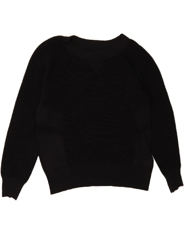 G-STAR Womens Boat Neck Jumper Sweater UK 16 Large Black Viscose Elegant Classic Vintage