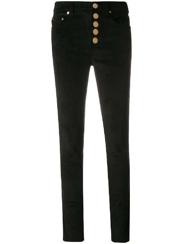 button-up slim trousers Trousers Silk Elegant