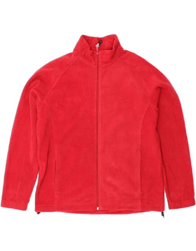 COLUMBIA Womens Fleece Jacket UK 18 XL Red Polyester Mesh Jacket Canvas Jacket Denim Jacket