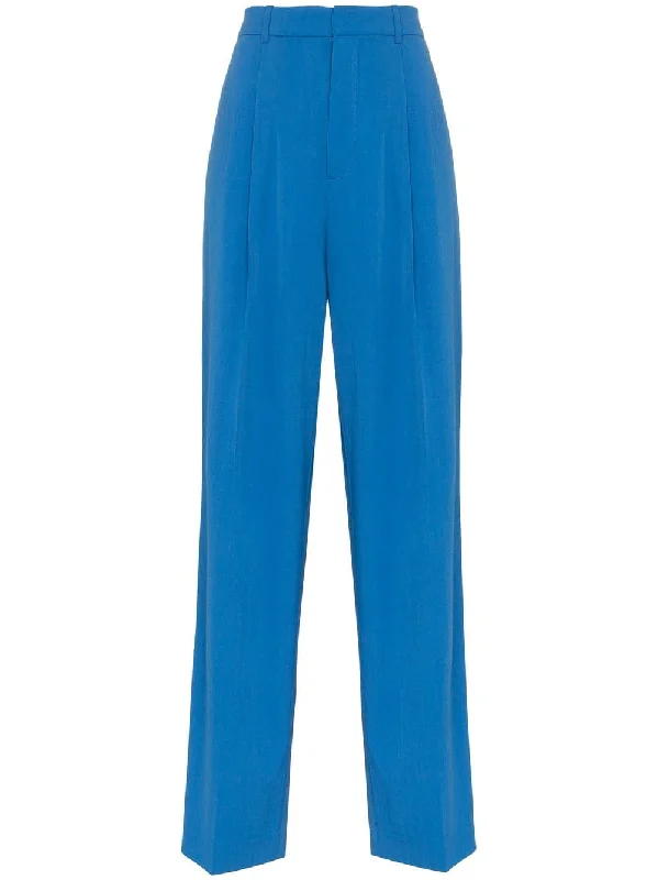 Riska high waisted and pleated wool trousers Trousers Handmade Artisanal