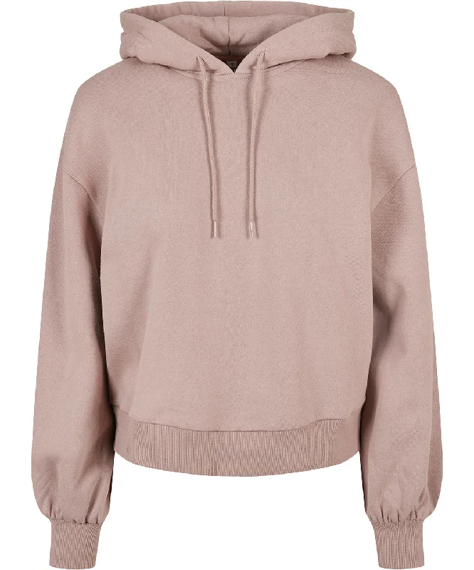 Dusk Rose - Women's organic oversized hoodie Hoodie with Hem Patch Decorative Personalized