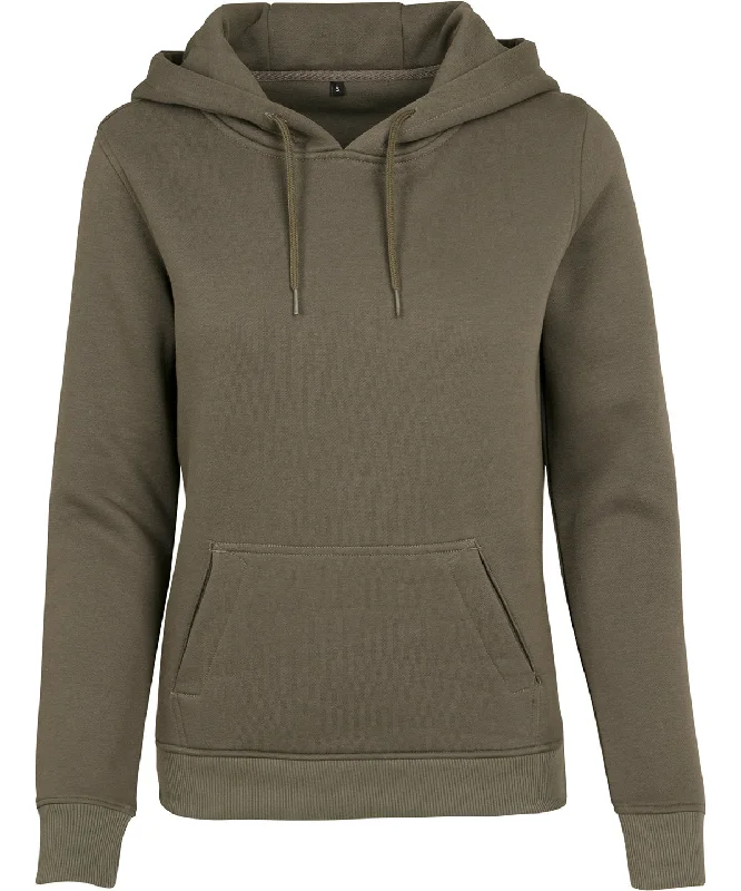 Olive - Women's heavy hoodie Hoodie with Stripes Bold Sporty