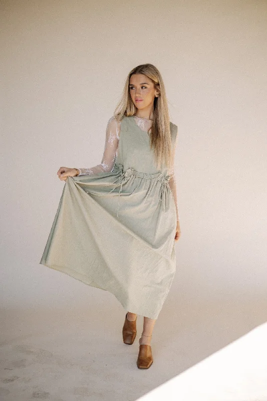 Sage green jumper-NEW Chenille Brocade Lace