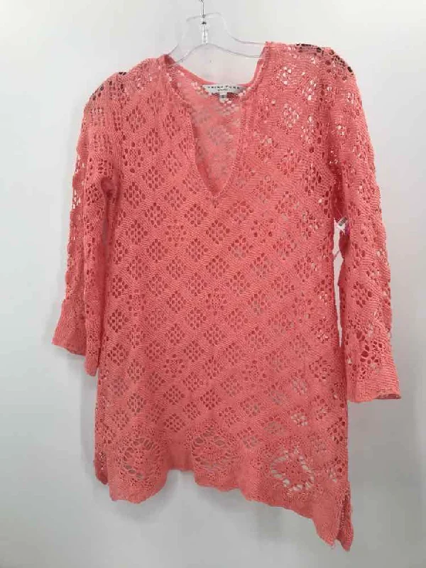 Pre-Owned Trina Turk Pink Size Small Sweater Spandex Blend Rayon Blend Denim Blend