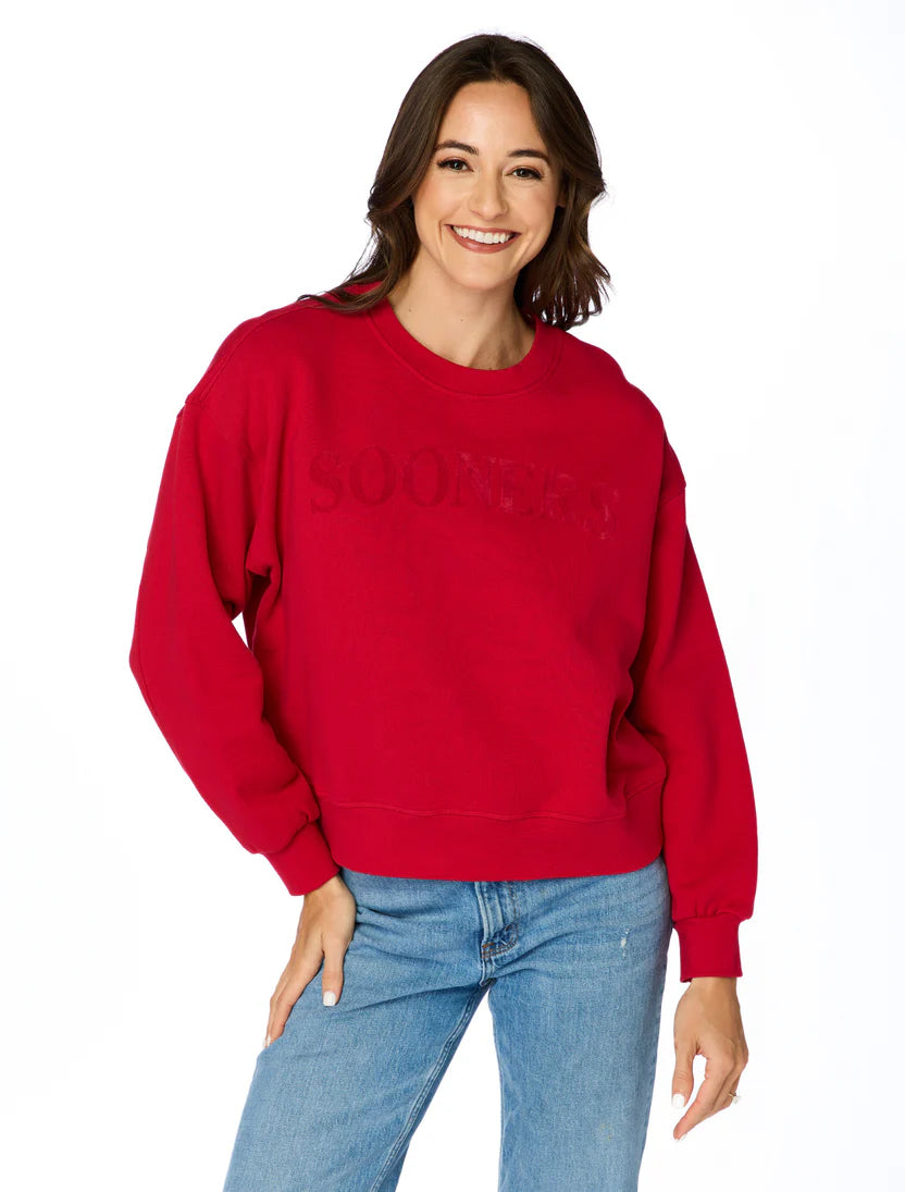 Sooners Tonal Pullover Soft Wool Sweater