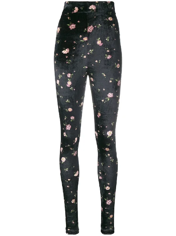 floral skinny trousers Skinny Trousers Denim Stretchy